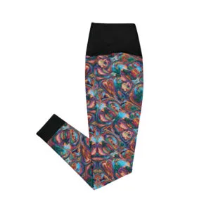 Leggings with Pockets — Multicolor Swirl