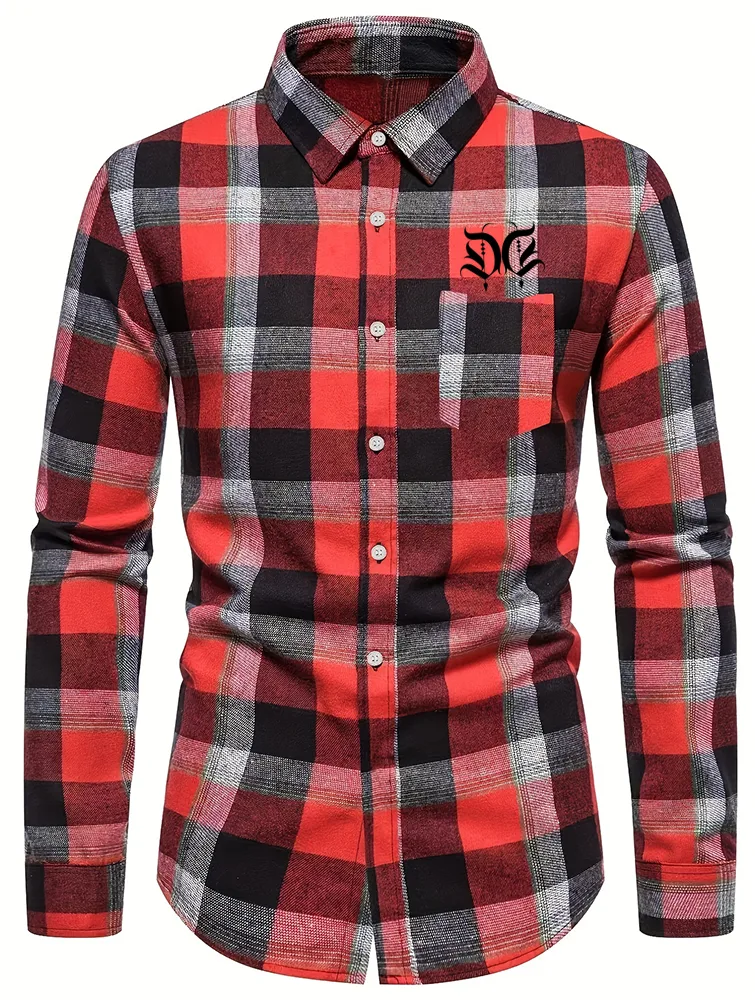 Lumberjack Luxe flannel long sleeve — embroidered Drip Delinquent logo at pocket