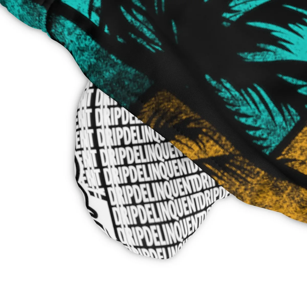 Summer Vibes streetwear shorts — distressed flag palm tree design — Drip Delinquent