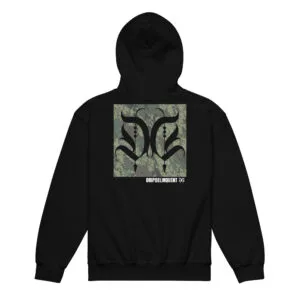 Youth hoodie camo logo — Drip Delinquent next generation streetwear